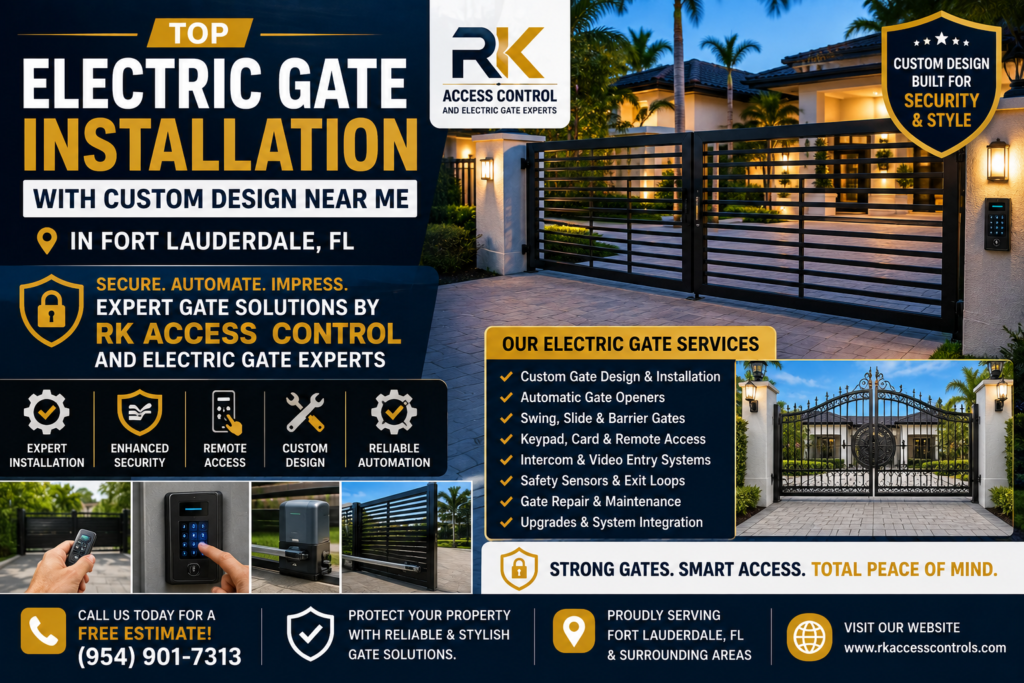 Top Electric Gate Installation with Custom Design